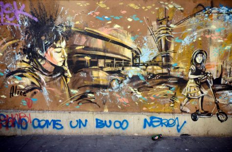31/03/2015 Roma. San Lorenzo. Murali tra via dei Street Art, San Lorenzo